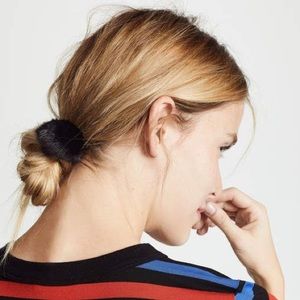 Fur Pom Pom Hair Pony Tail